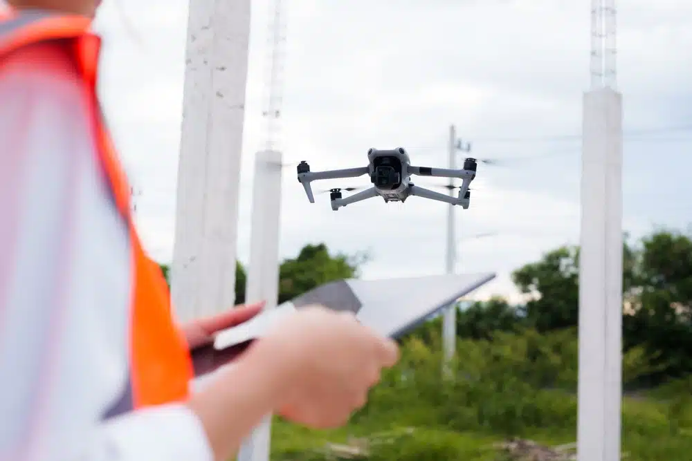 Droneinspeksjon på byggeplass